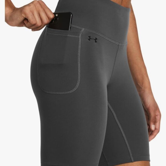 NWT UNDER ARMOUR WOMEN'S UA MOTION BIKE SHORTS - Size X SMALL/ GRAY - Picture 13 of 14